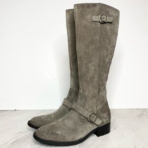 New! Born Chesire Gray Suede Tall Riding Boot 6 1/2